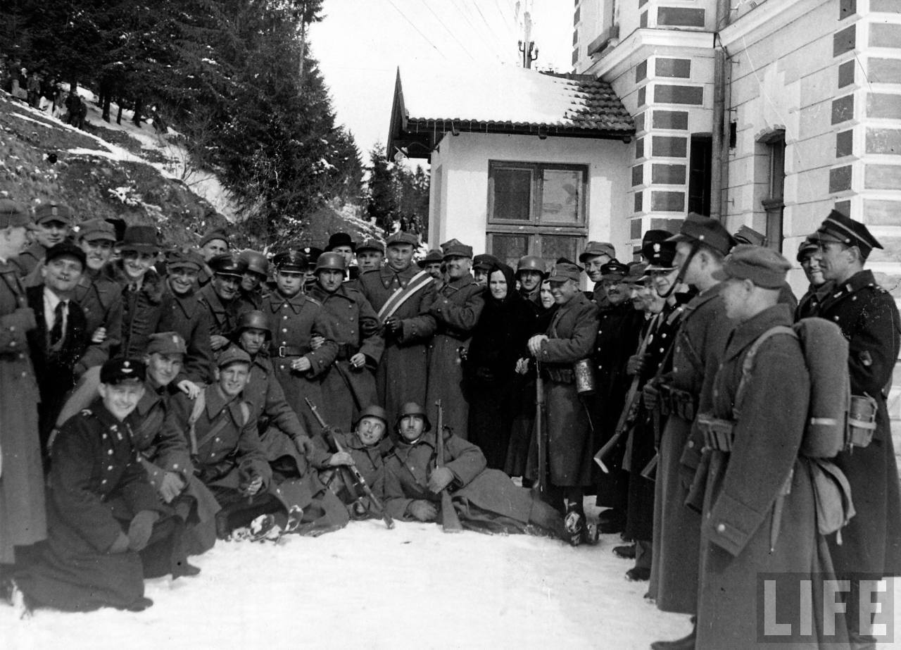 Польша 1939. Поляки и немцы в Чехословакии 1938. Польские войска в Чехословакии 1938. Парад армий Германии и Польши в Чехословакии 1938. Немецкий и польский солдат в Чехословакии 1938.