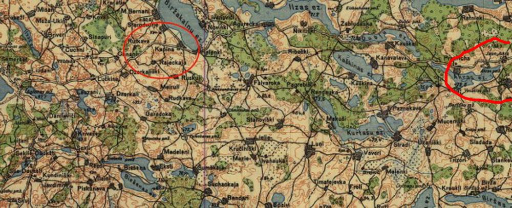 Старая карта латгалии